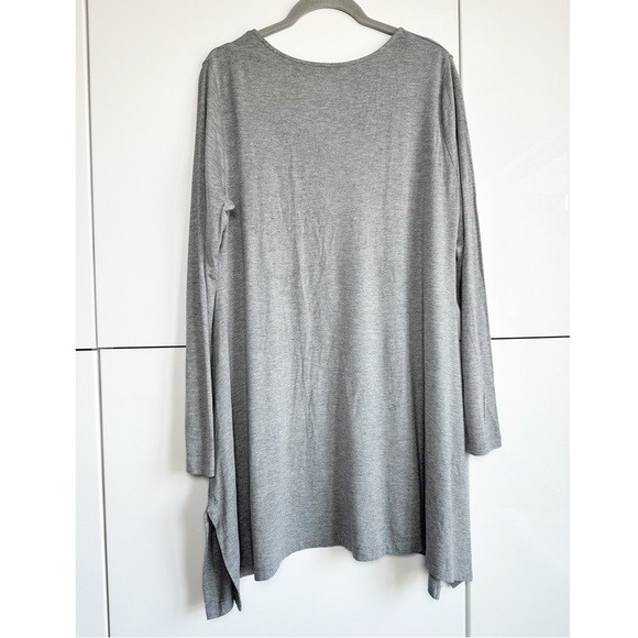 Soft Surroundings Gray Tunic Top Shark Bite Size Medium Soft Comfortable - Picture 6 of 8